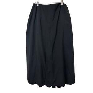 Nordstrom Black Back Zipper Pockets Long Unlined Skirt Size 16